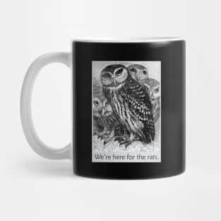 Owls - We're Here for the Rats - Wingspan Game Mug